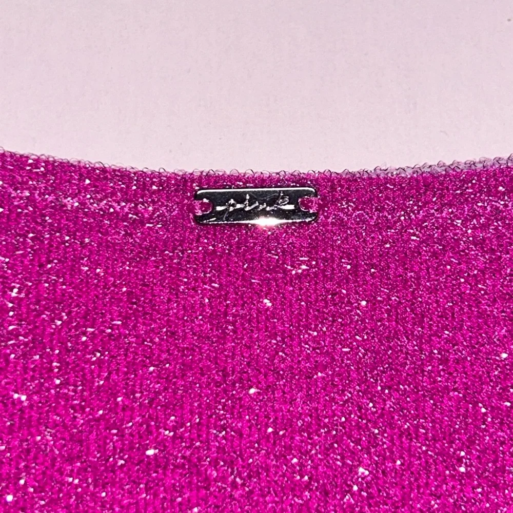 🆕👙PINK Shimmer Brazilian Bikini Bottom Magenta XS Victoria Secret NWT